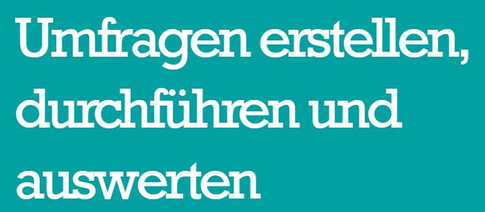 Umfragen selbst gemacht